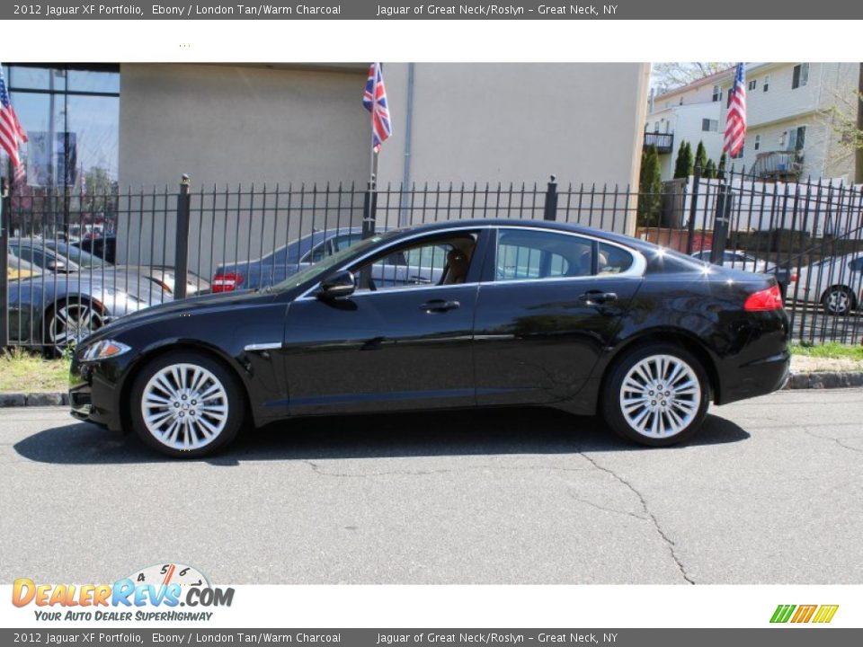 2012 Jaguar XF Portfolio Ebony / London Tan/Warm Charcoal Photo #3