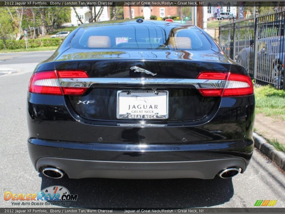 2012 Jaguar XF Portfolio Ebony / London Tan/Warm Charcoal Photo #5