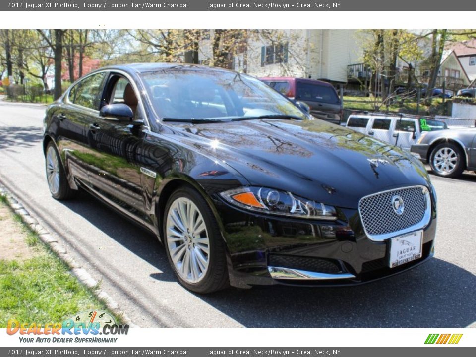 2012 Jaguar XF Portfolio Ebony / London Tan/Warm Charcoal Photo #7