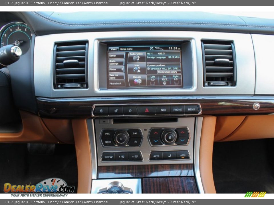 2012 Jaguar XF Portfolio Ebony / London Tan/Warm Charcoal Photo #20
