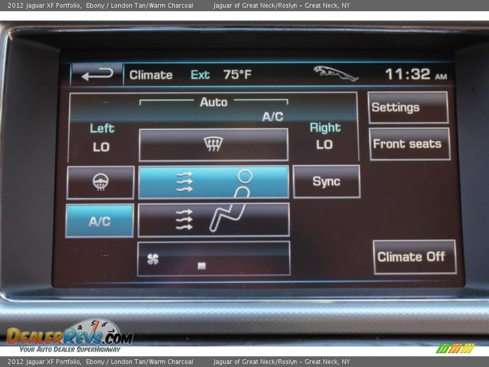 2012 Jaguar XF Portfolio Ebony / London Tan/Warm Charcoal Photo #24