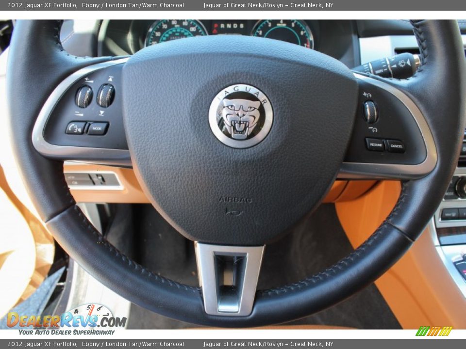 2012 Jaguar XF Portfolio Ebony / London Tan/Warm Charcoal Photo #26