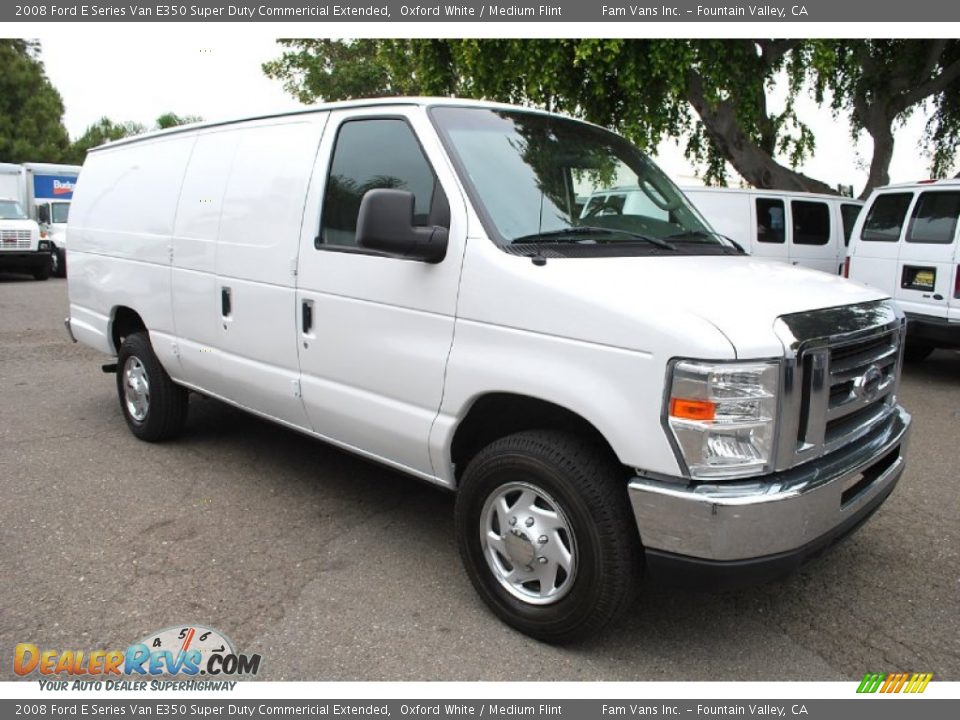 2008 Ford E Series Van E350 Super Duty Commericial Extended Oxford White / Medium Flint Photo #1