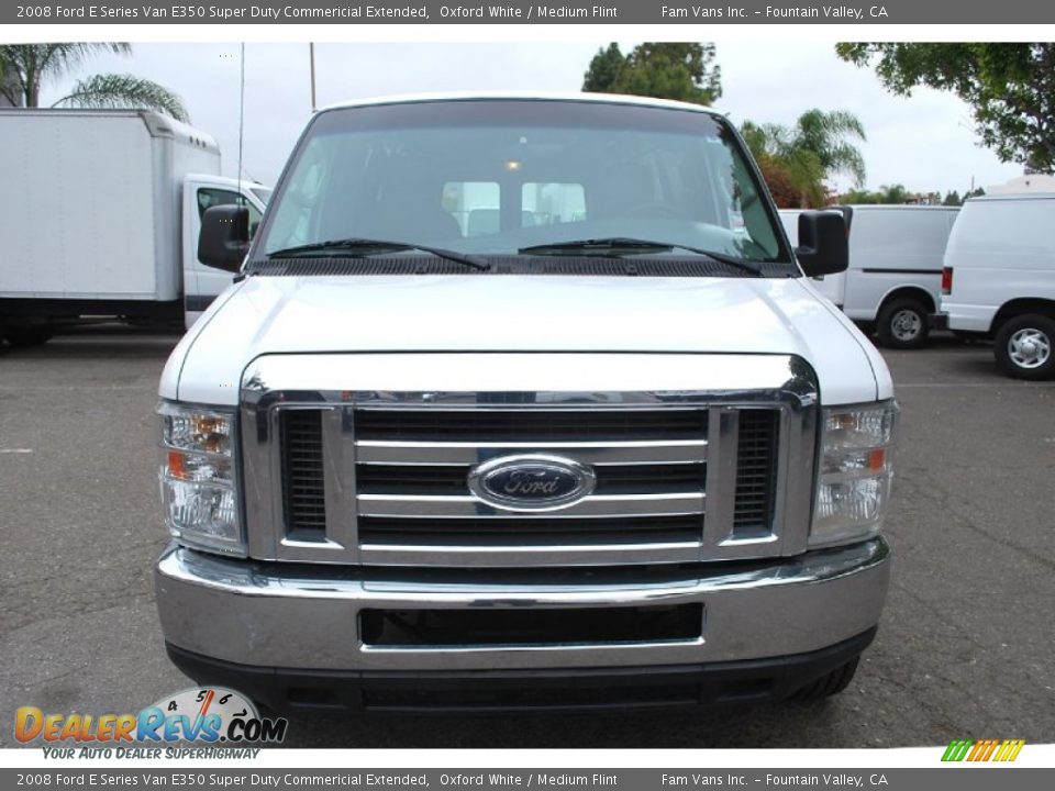2008 Ford E Series Van E350 Super Duty Commericial Extended Oxford White / Medium Flint Photo #2