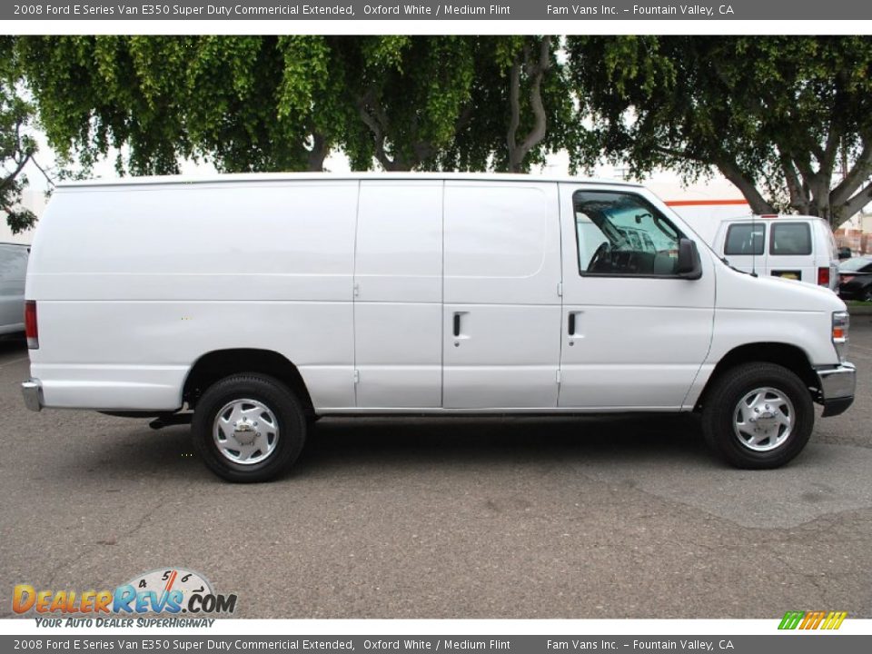 2008 Ford E Series Van E350 Super Duty Commericial Extended Oxford White / Medium Flint Photo #3