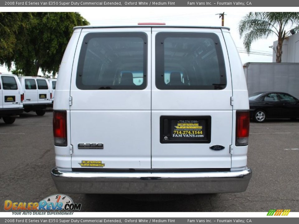 2008 Ford E Series Van E350 Super Duty Commericial Extended Oxford White / Medium Flint Photo #5