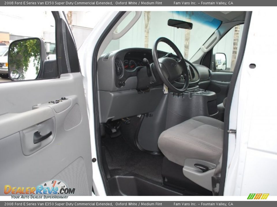 2008 Ford E Series Van E350 Super Duty Commericial Extended Oxford White / Medium Flint Photo #9