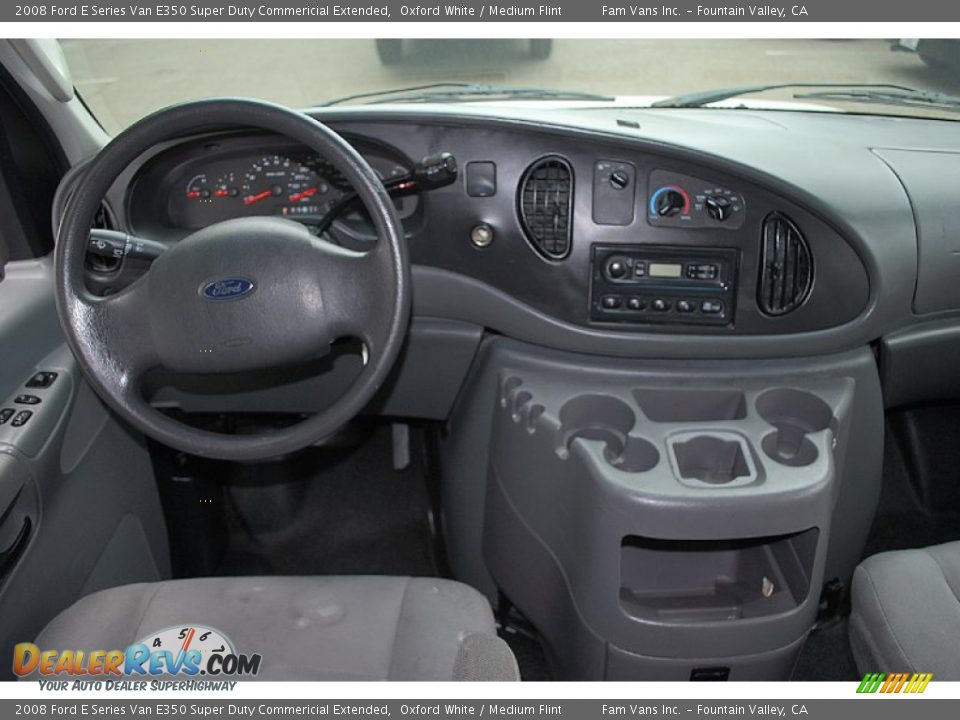 2008 Ford E Series Van E350 Super Duty Commericial Extended Oxford White / Medium Flint Photo #13