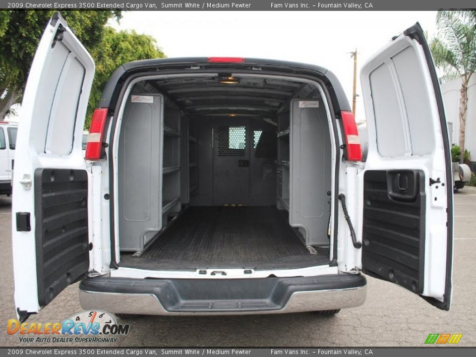 2009 Chevrolet Express 3500 Extended Cargo Van Summit White / Medium Pewter Photo #6