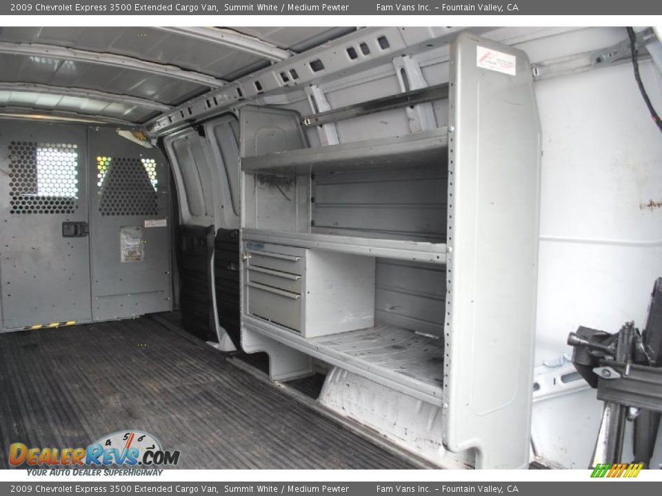 2009 Chevrolet Express 3500 Extended Cargo Van Summit White / Medium Pewter Photo #8