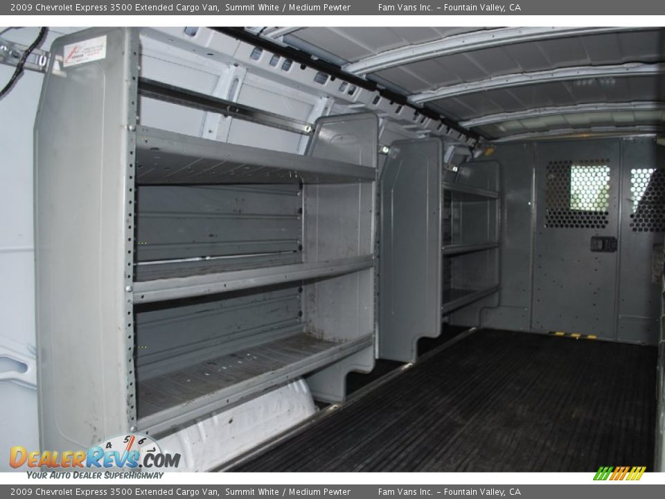 2009 Chevrolet Express 3500 Extended Cargo Van Summit White / Medium Pewter Photo #10