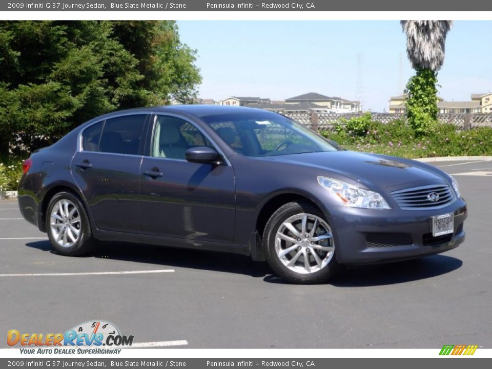 2009 Infiniti G 37 Journey Sedan Blue Slate Metallic / Stone Photo #1