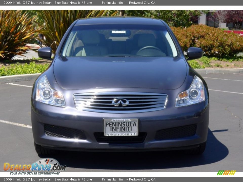 2009 Infiniti G 37 Journey Sedan Blue Slate Metallic / Stone Photo #2