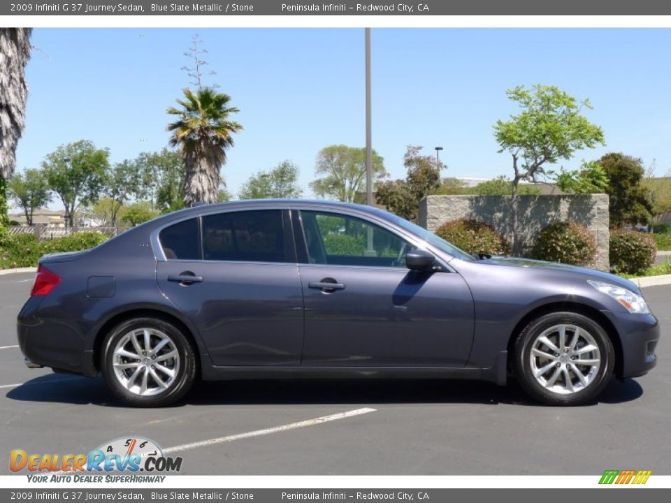 2009 Infiniti G 37 Journey Sedan Blue Slate Metallic / Stone Photo #3