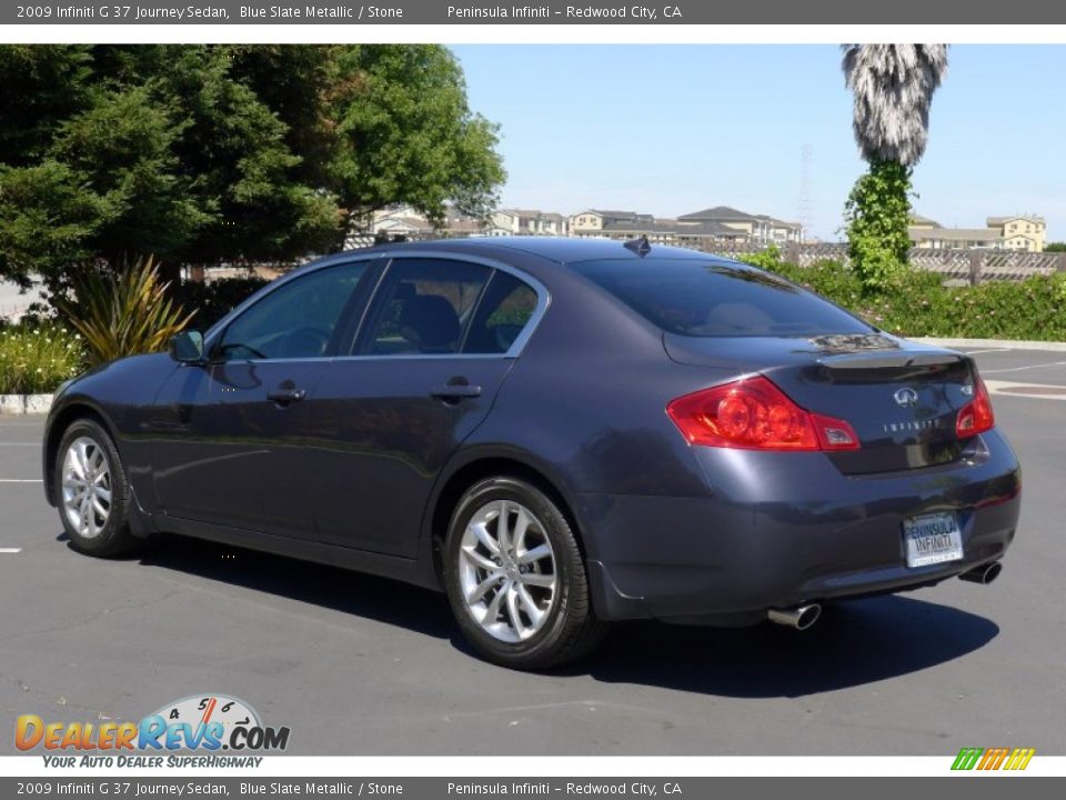 2009 Infiniti G 37 Journey Sedan Blue Slate Metallic / Stone Photo #5