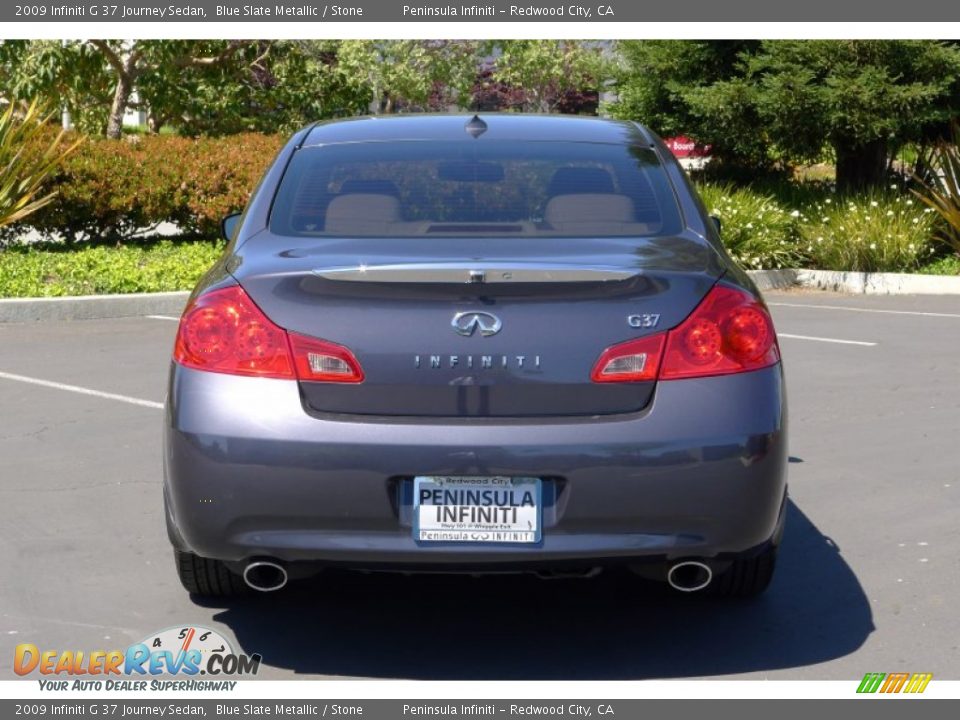 2009 Infiniti G 37 Journey Sedan Blue Slate Metallic / Stone Photo #6