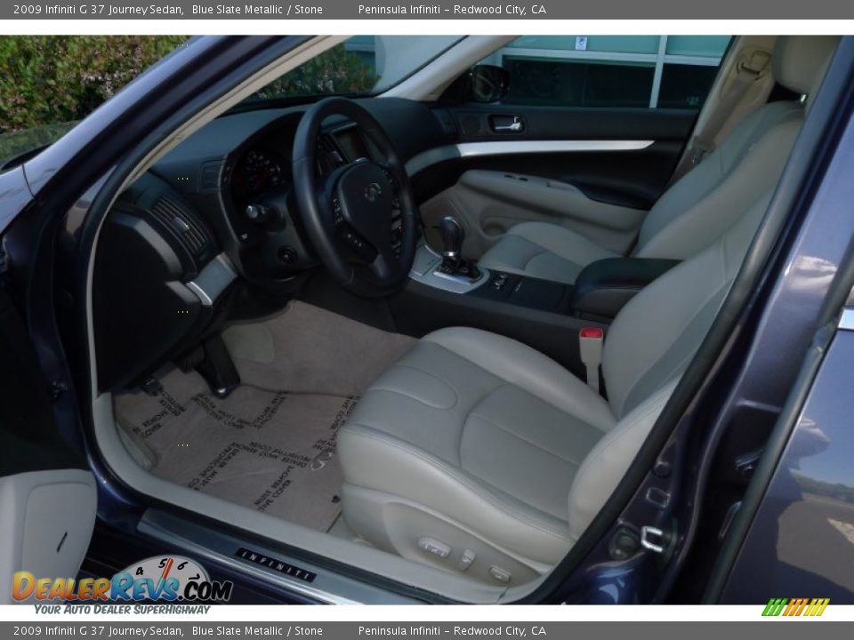 2009 Infiniti G 37 Journey Sedan Blue Slate Metallic / Stone Photo #8