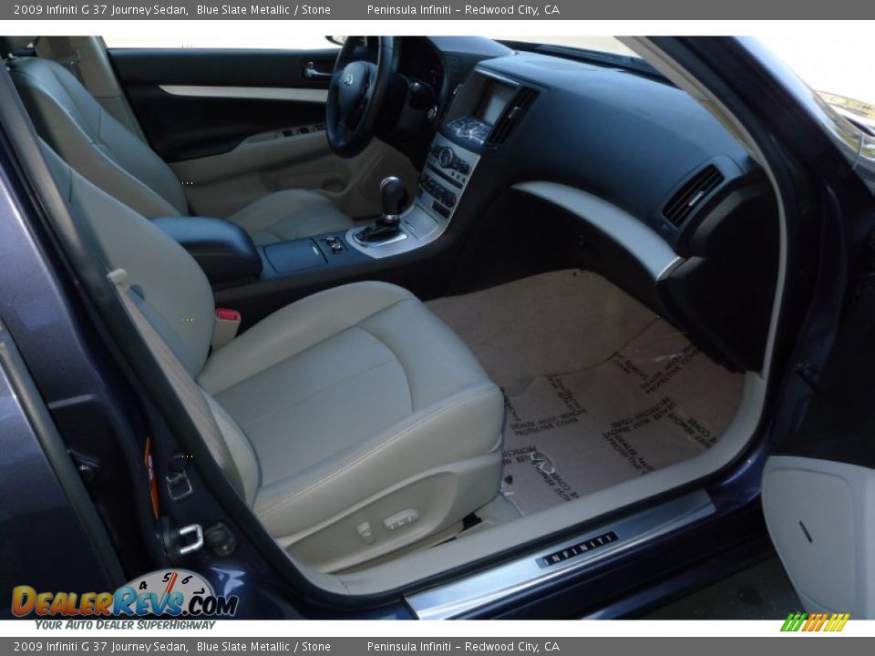 2009 Infiniti G 37 Journey Sedan Blue Slate Metallic / Stone Photo #9