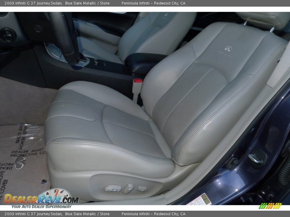 2009 Infiniti G 37 Journey Sedan Blue Slate Metallic / Stone Photo #14