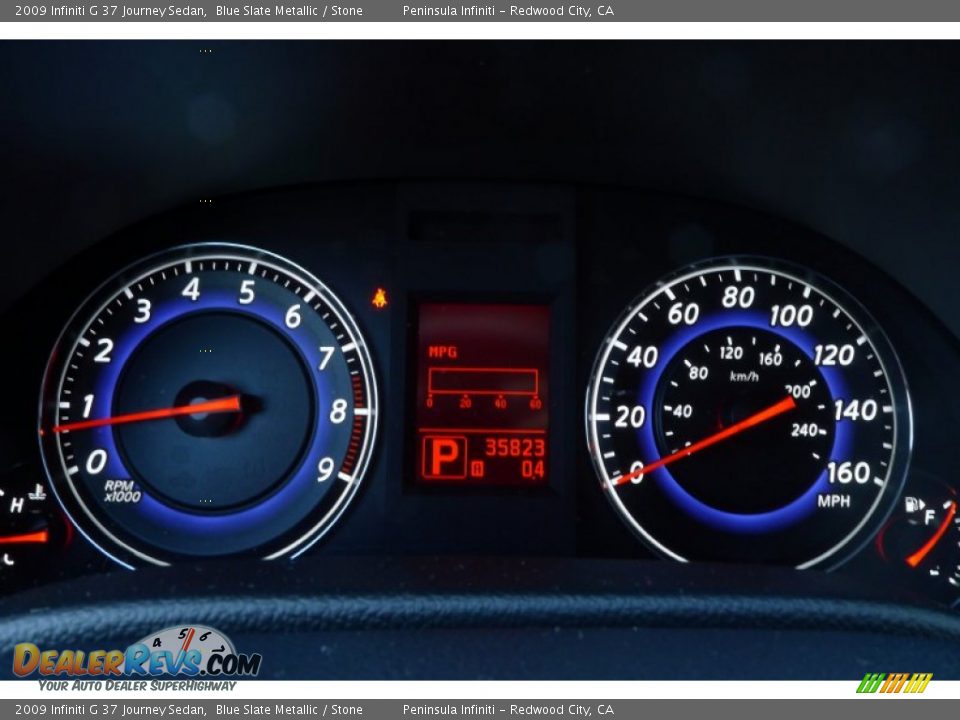 2009 Infiniti G 37 Journey Sedan Blue Slate Metallic / Stone Photo #17