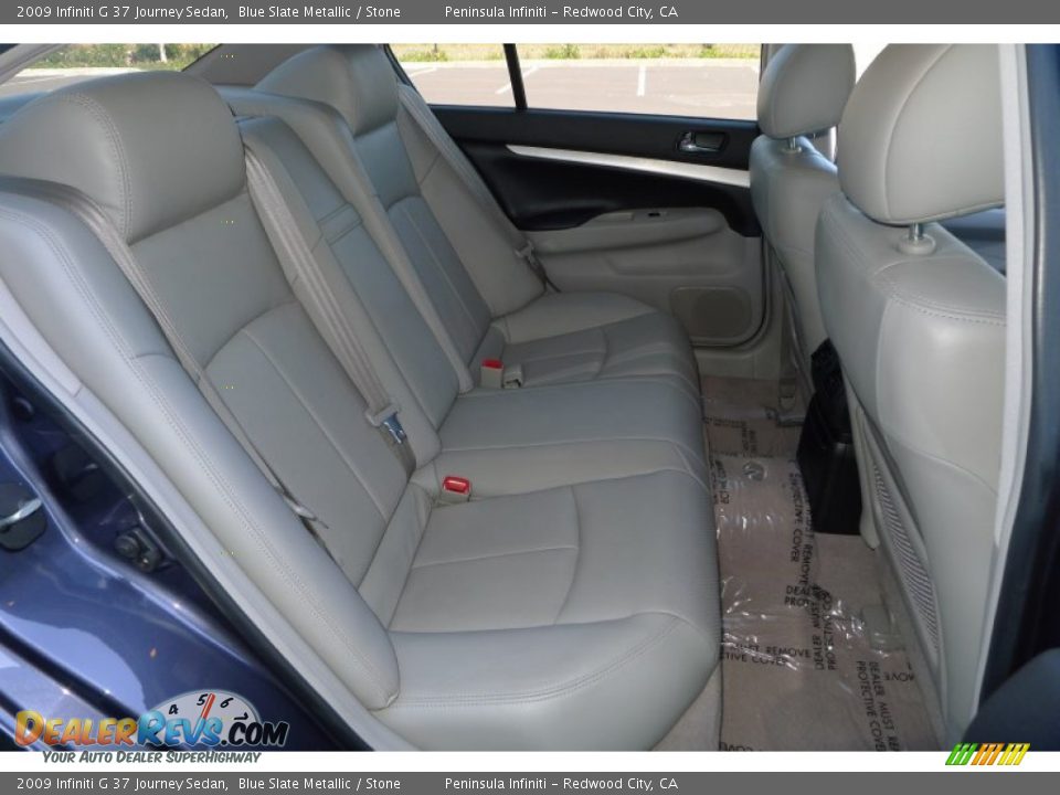 2009 Infiniti G 37 Journey Sedan Blue Slate Metallic / Stone Photo #21