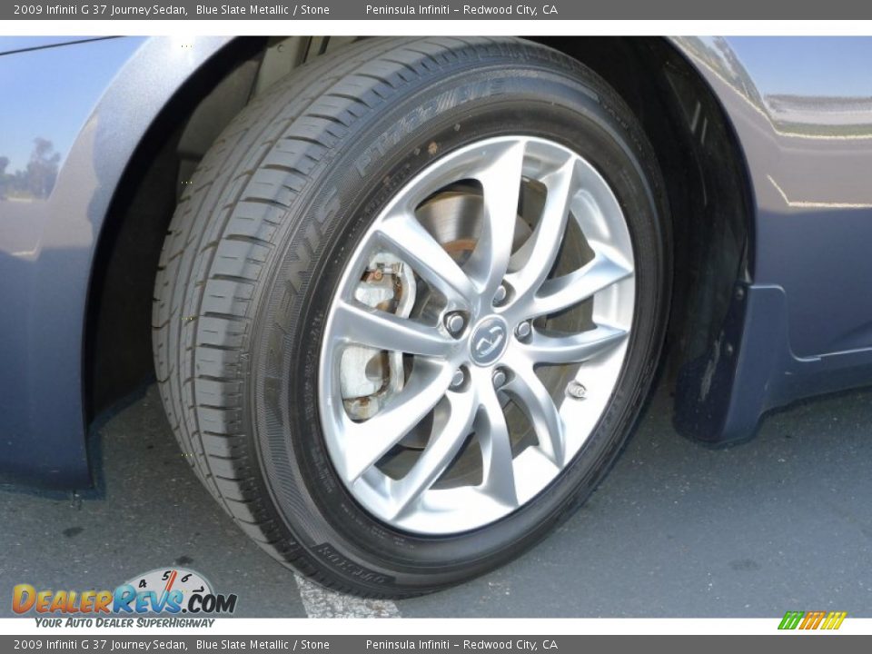 2009 Infiniti G 37 Journey Sedan Blue Slate Metallic / Stone Photo #24