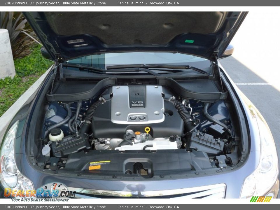 2009 Infiniti G 37 Journey Sedan Blue Slate Metallic / Stone Photo #25
