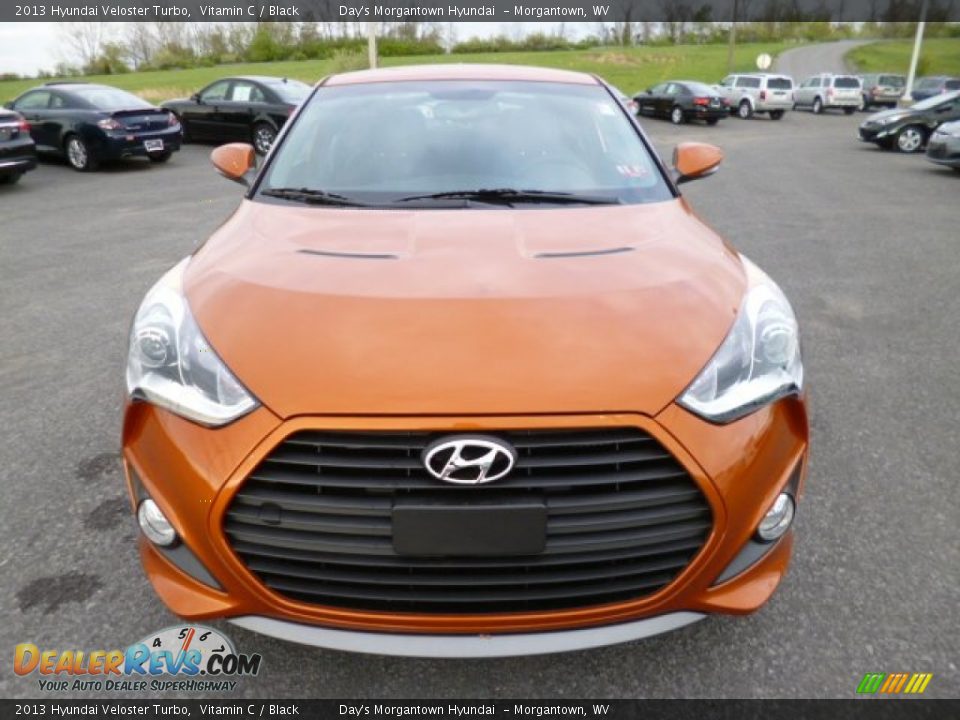 2013 Hyundai Veloster Turbo Vitamin C / Black Photo #2