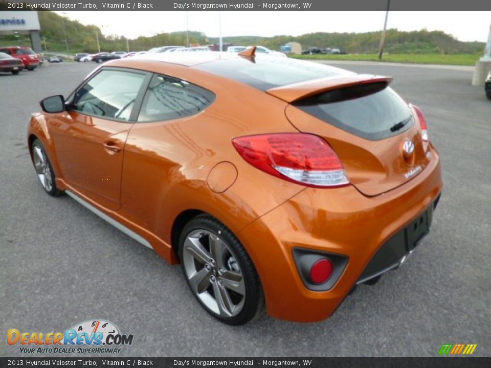 2013 Hyundai Veloster Turbo Vitamin C / Black Photo #5