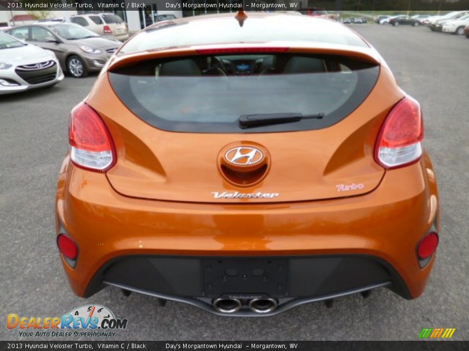 2013 Hyundai Veloster Turbo Vitamin C / Black Photo #6