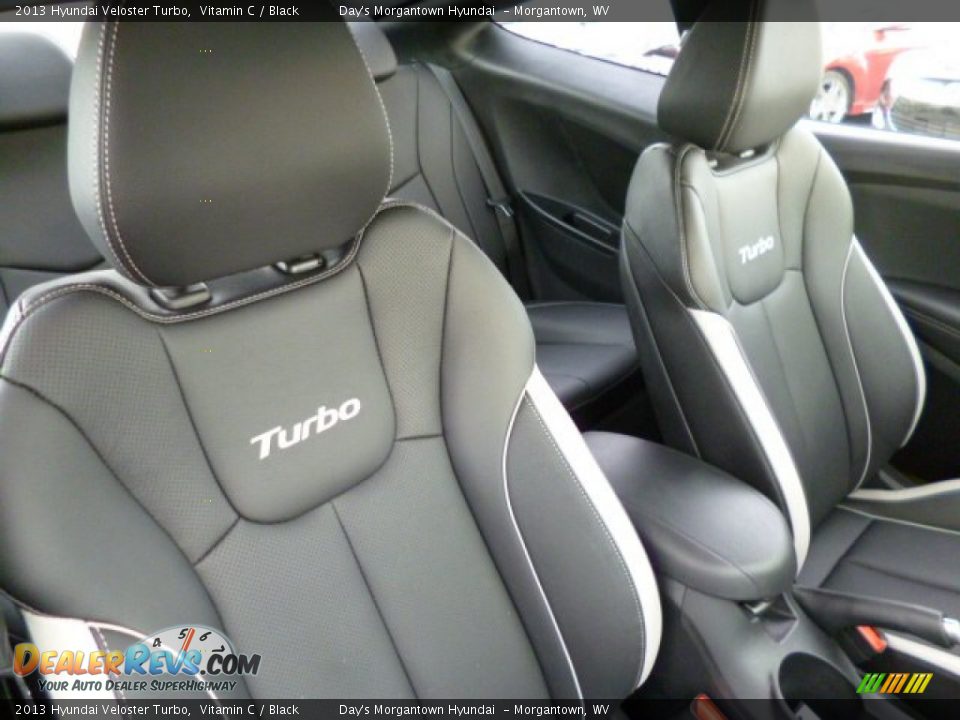 2013 Hyundai Veloster Turbo Vitamin C / Black Photo #11
