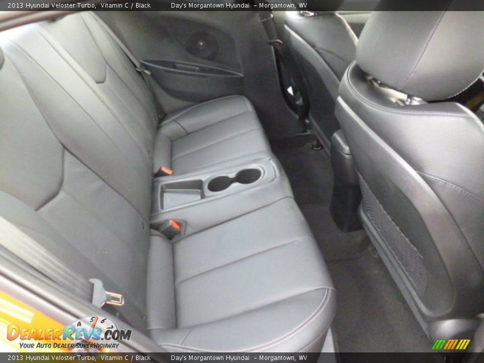 2013 Hyundai Veloster Turbo Vitamin C / Black Photo #12