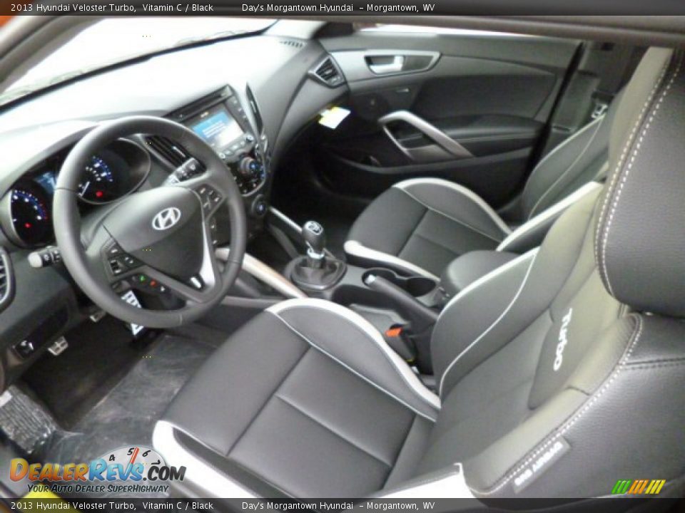 2013 Hyundai Veloster Turbo Vitamin C / Black Photo #15