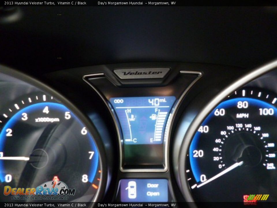 2013 Hyundai Veloster Turbo Vitamin C / Black Photo #20