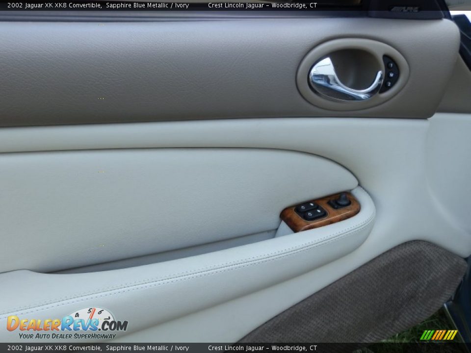 2002 Jaguar XK XK8 Convertible Sapphire Blue Metallic / Ivory Photo #8