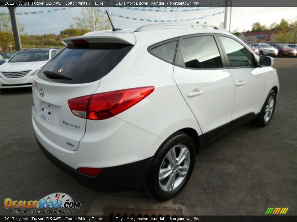 2013 Hyundai Tucson GLS AWD Cotton White / Taupe Photo #7