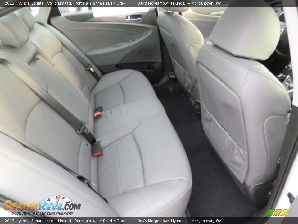 2013 Hyundai Sonata Hybrid Limited Porcelain White Pearl / Gray Photo #12