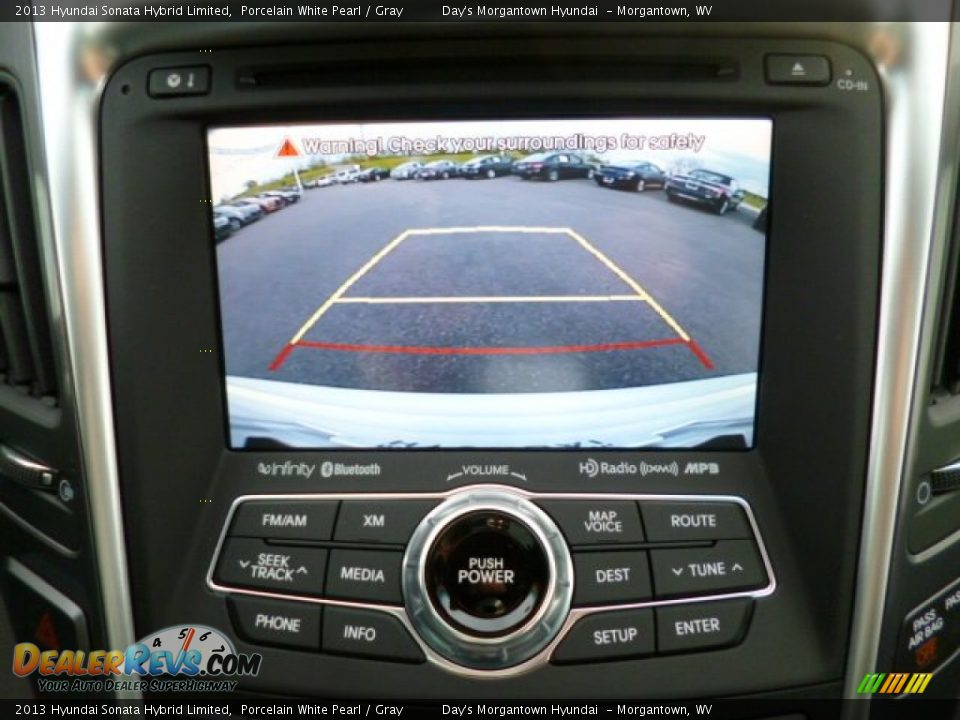 2013 Hyundai Sonata Hybrid Limited Porcelain White Pearl / Gray Photo #18