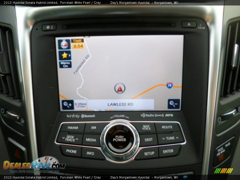 2013 Hyundai Sonata Hybrid Limited Porcelain White Pearl / Gray Photo #19