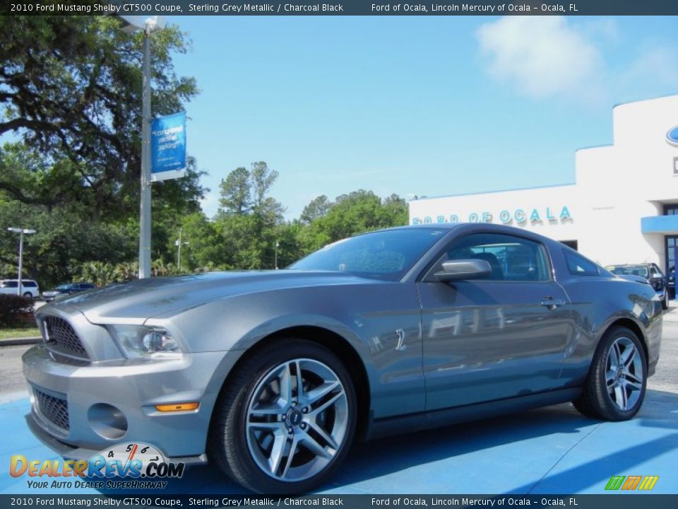 2010 Ford Mustang Shelby GT500 Coupe Sterling Grey Metallic / Charcoal Black Photo #1