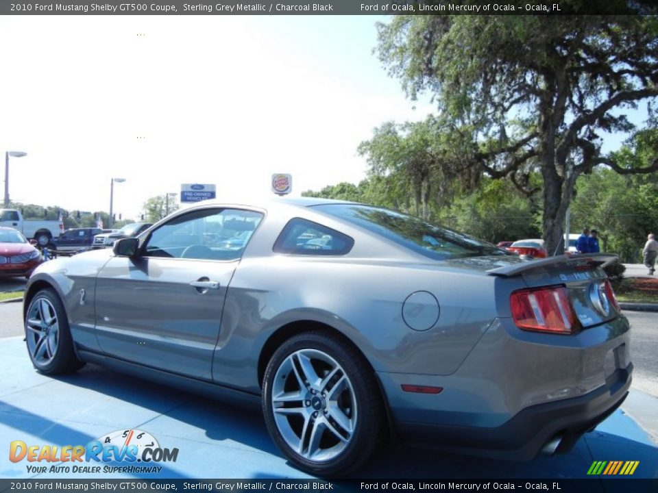 2010 Ford Mustang Shelby GT500 Coupe Sterling Grey Metallic / Charcoal Black Photo #3