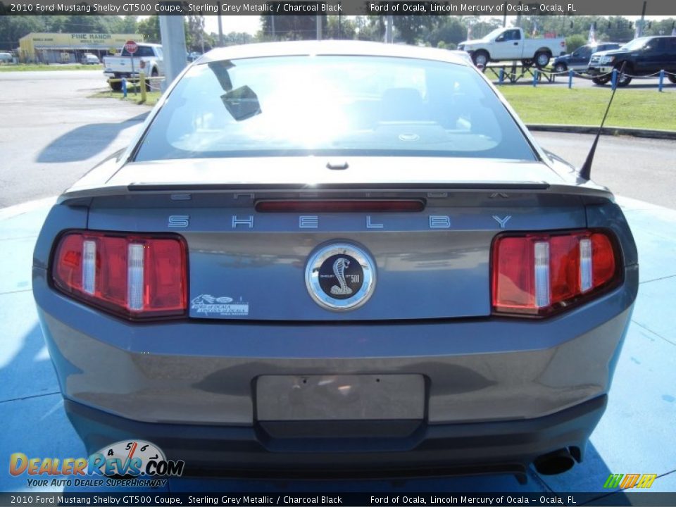 2010 Ford Mustang Shelby GT500 Coupe Sterling Grey Metallic / Charcoal Black Photo #4