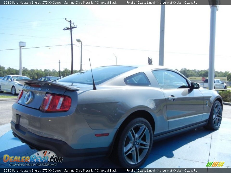 2010 Ford Mustang Shelby GT500 Coupe Sterling Grey Metallic / Charcoal Black Photo #5