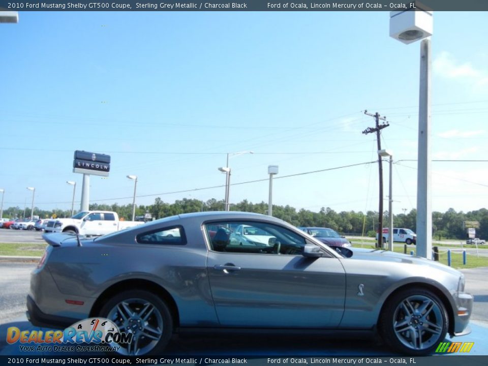 2010 Ford Mustang Shelby GT500 Coupe Sterling Grey Metallic / Charcoal Black Photo #6