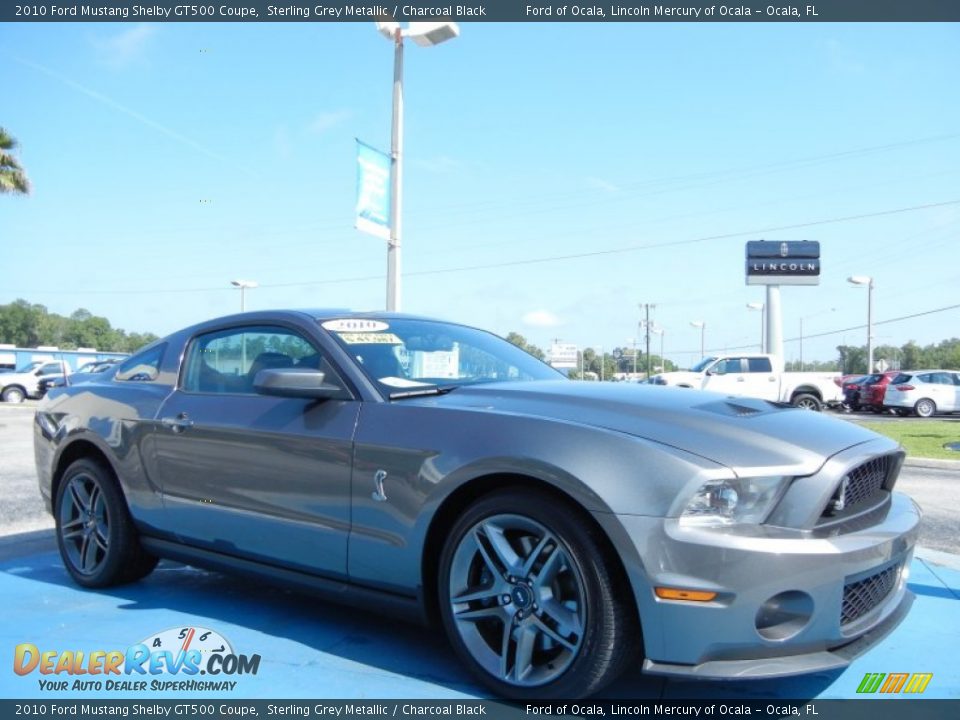 2010 Ford Mustang Shelby GT500 Coupe Sterling Grey Metallic / Charcoal Black Photo #7