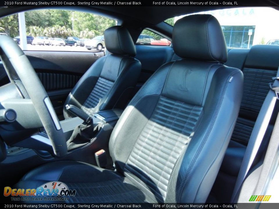 2010 Ford Mustang Shelby GT500 Coupe Sterling Grey Metallic / Charcoal Black Photo #13