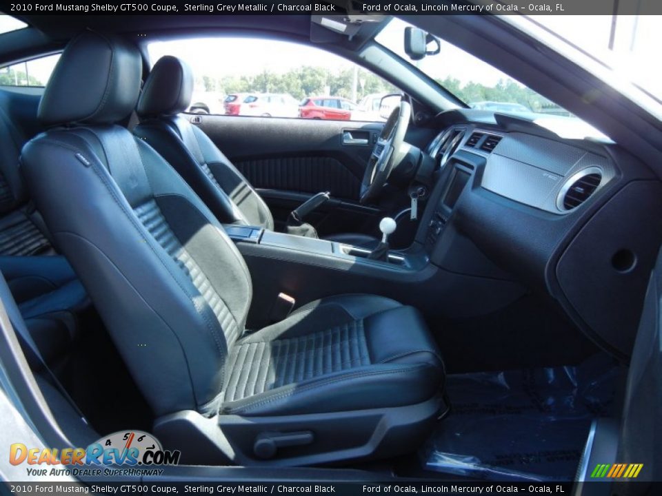 2010 Ford Mustang Shelby GT500 Coupe Sterling Grey Metallic / Charcoal Black Photo #16