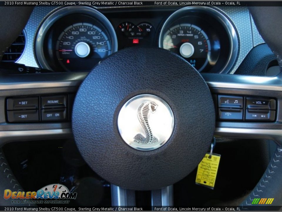 2010 Ford Mustang Shelby GT500 Coupe Sterling Grey Metallic / Charcoal Black Photo #24