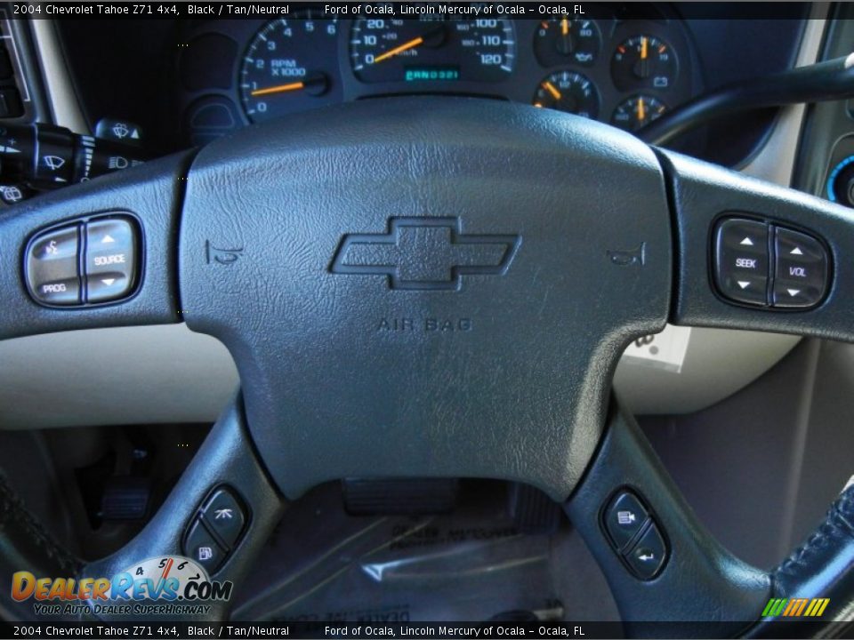 2004 Chevrolet Tahoe Z71 4x4 Black / Tan/Neutral Photo #28