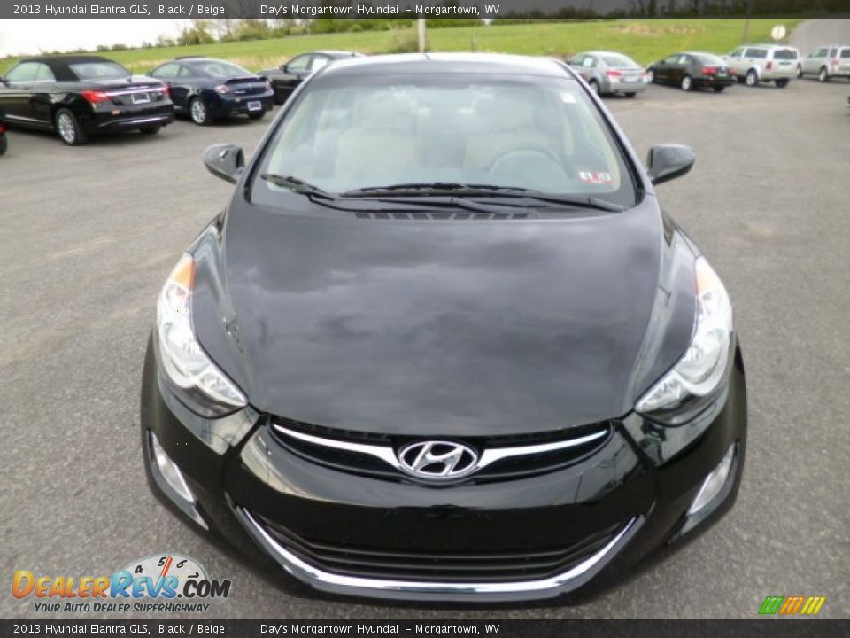 2013 Hyundai Elantra GLS Black / Beige Photo #2